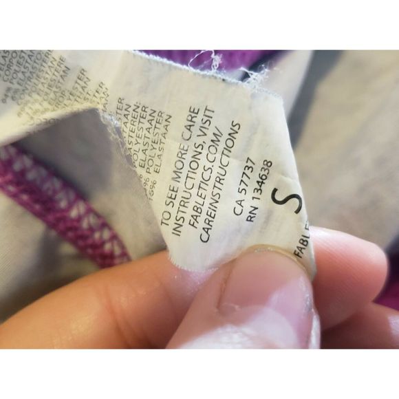 Fabletics Printed Purple Teal Suva Run Shorts - Picture 5 of 8